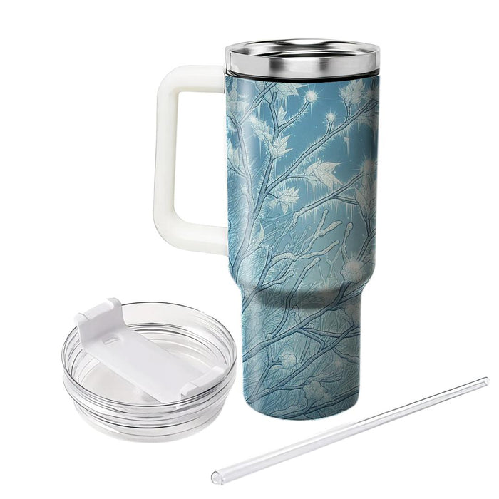 Winter Frosted Branches  Custom Tumblers