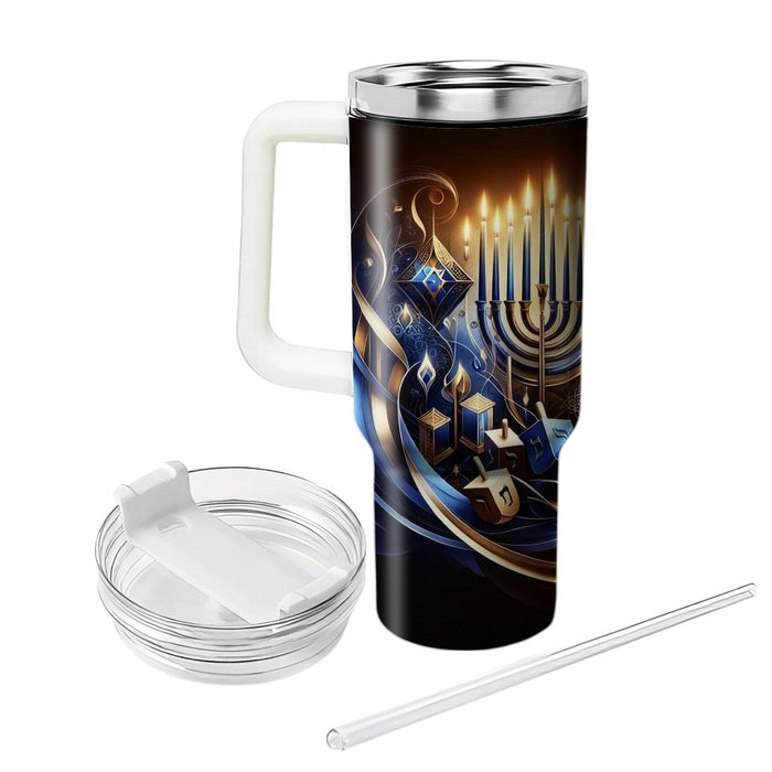 The Dance Of Light - A Hanukkah Inspired  Custom Tumblers