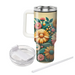 Retro Floral Medley  Tumbler Cups