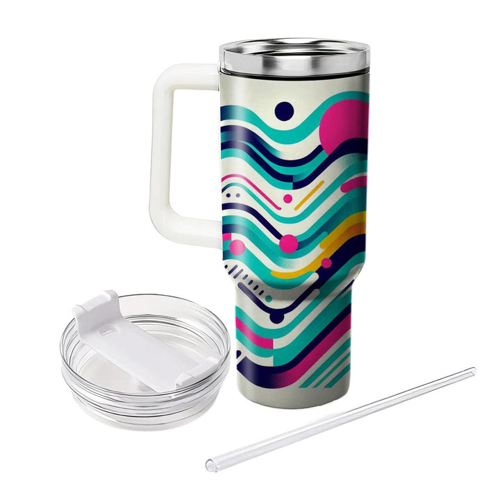 Geometric Retro Waves  Tumblers For Gifts