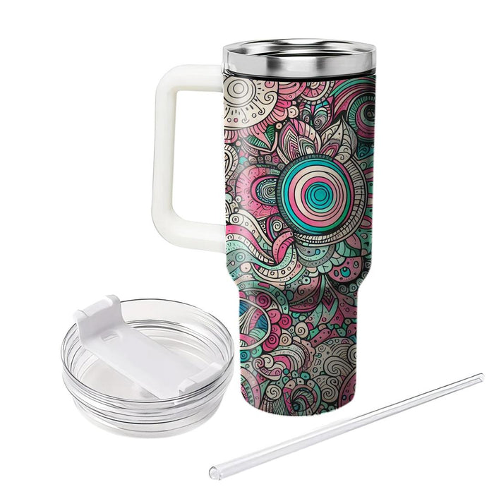 Funky Doodle Patterns  Tumbler Cups