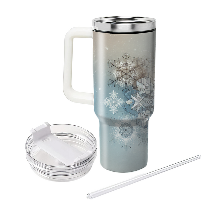 Winter Crystal Snowflakes  Personalized Tumblers