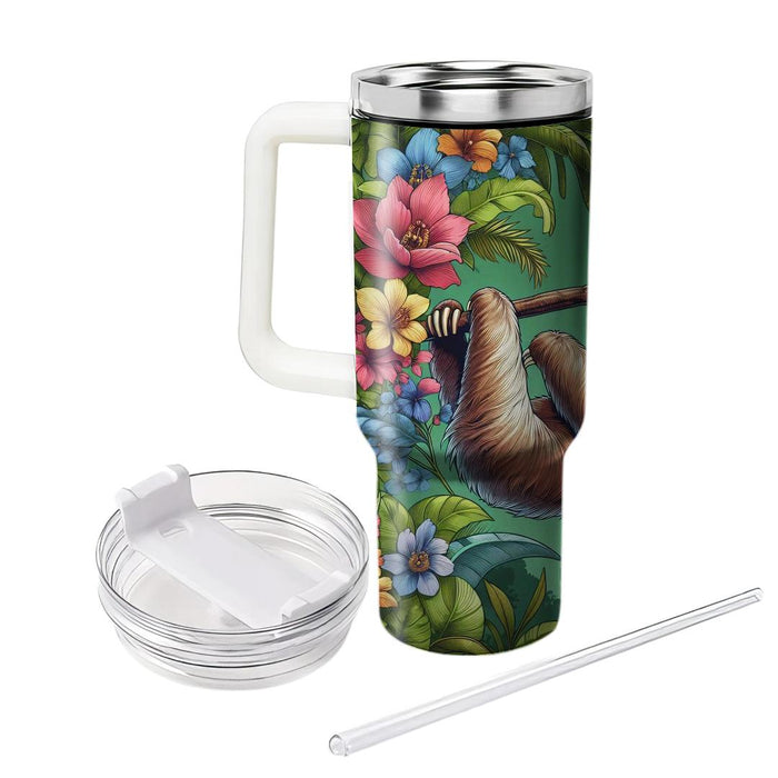 Whimsical Sloth Chill  Travel Tumblers