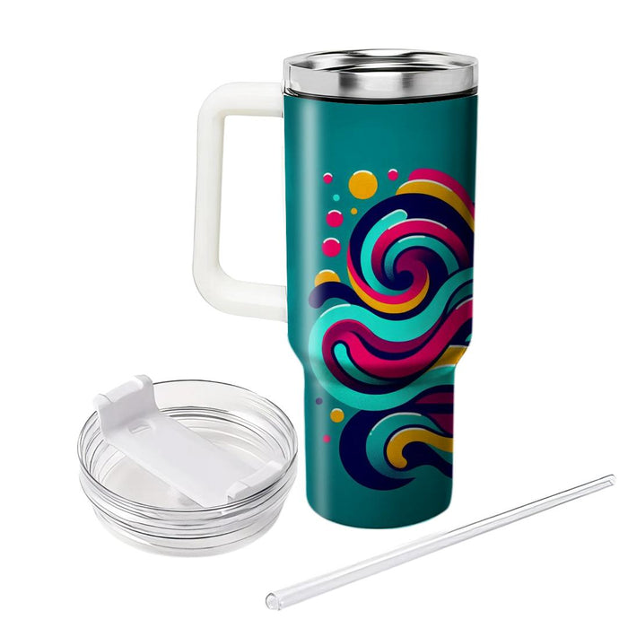 Abstract Retro Wave  Tumbler Cups