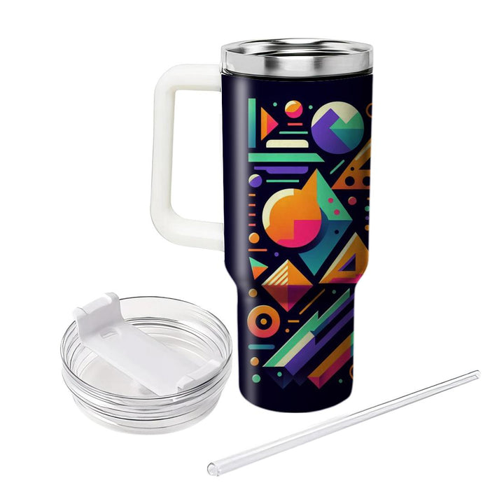 Vibrant Retro Geometry  Tumblers For Gifts