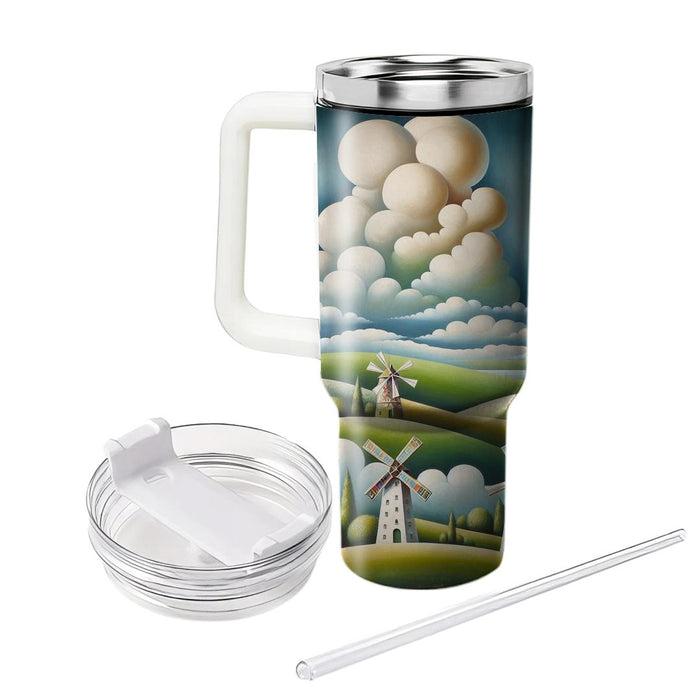 Whimsical Windmill  Personalized Tumblers