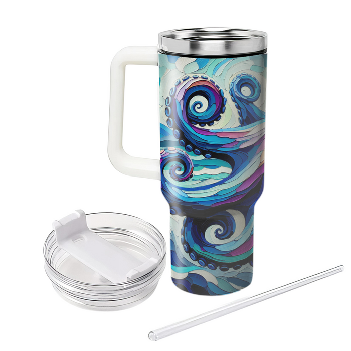 Artistic Octopus Odyssey  Tumbler Cups