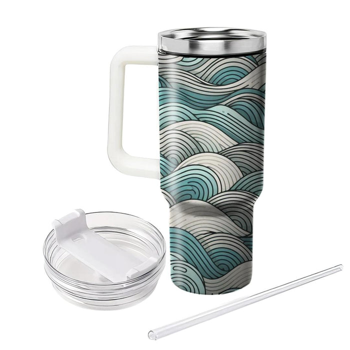 Textured Wave Lines  Tumblers For Gifts