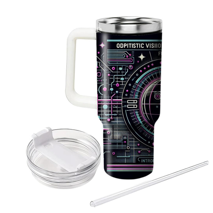 Futuristic Grid  Tumbler Cups