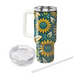 Stylized Sunflower Burst Custom Tumblers