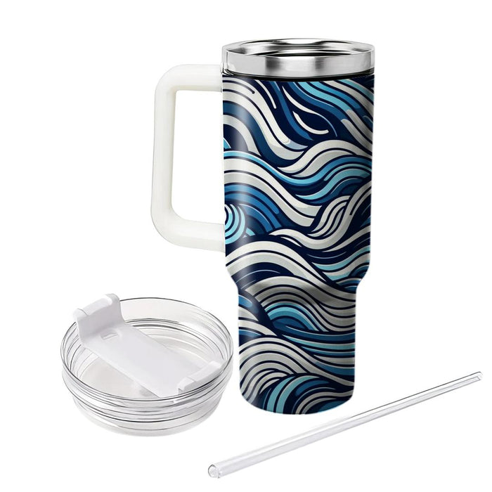 Abstract Illusion Waves  Tumblers With Lids