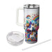 Vibrant Whimsical Unicorn  Travel Tumblers