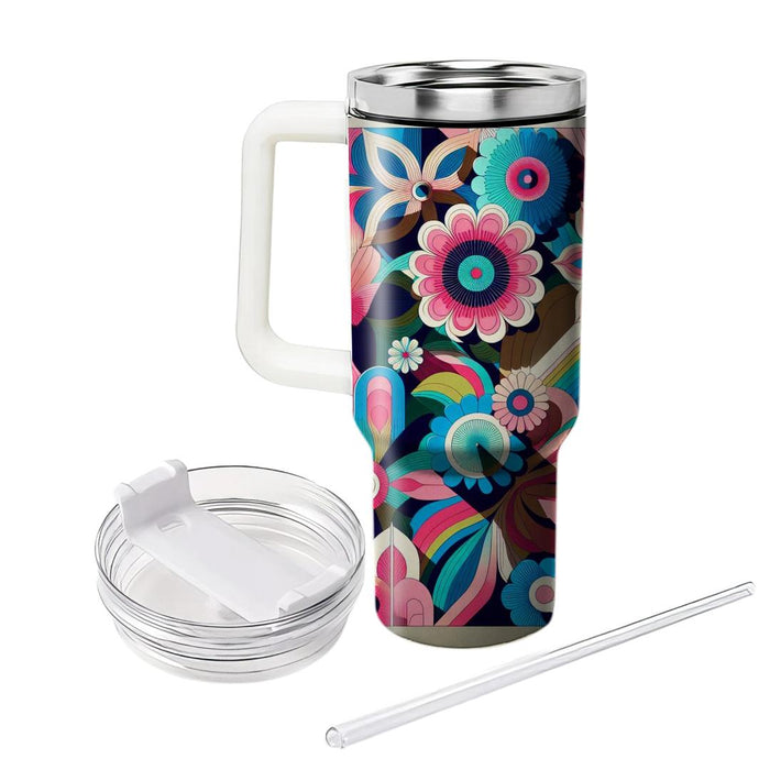  Floral Burst  Tumblers With Lids