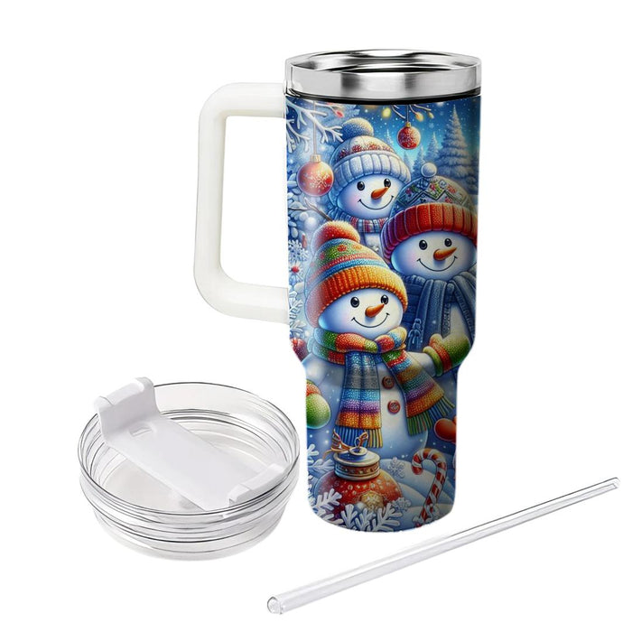 Winter Snowman Celebration  Insulated Tumblers