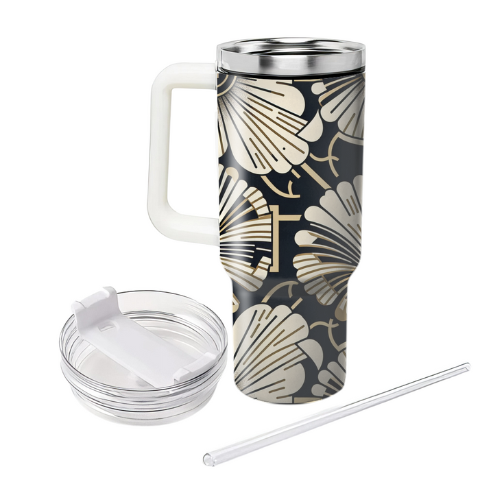 Art Deco Fan Pattern Tumbler Cups