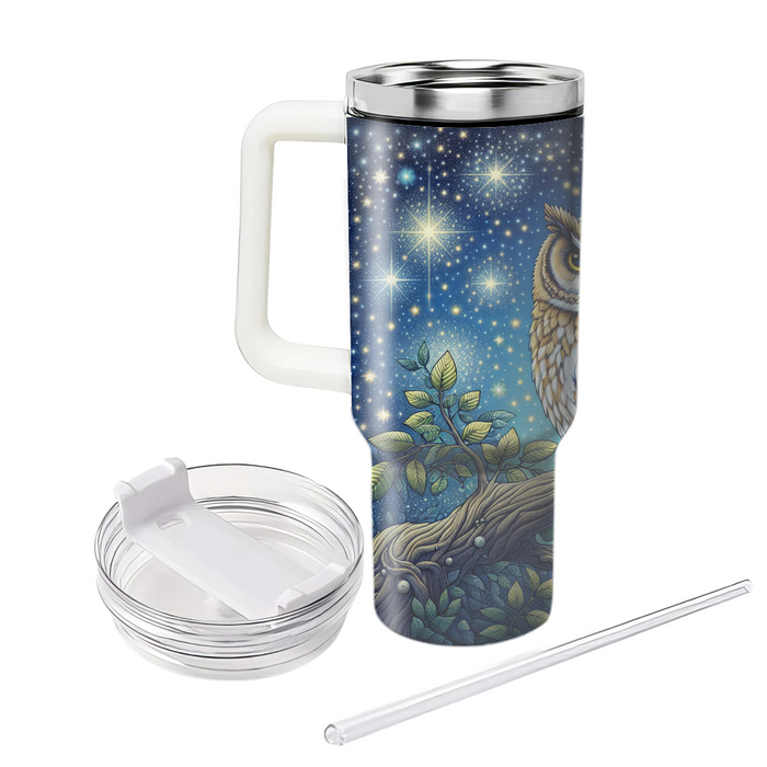 Magical Forest Owl  Tumblers With Lids