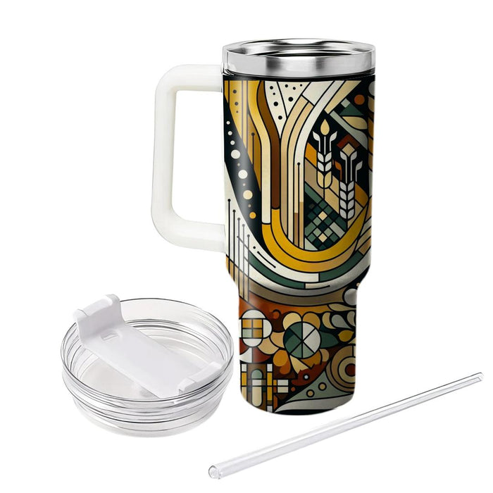 Glimmering Grains - Harvest Festival Abstract  Tumblers For Gifts