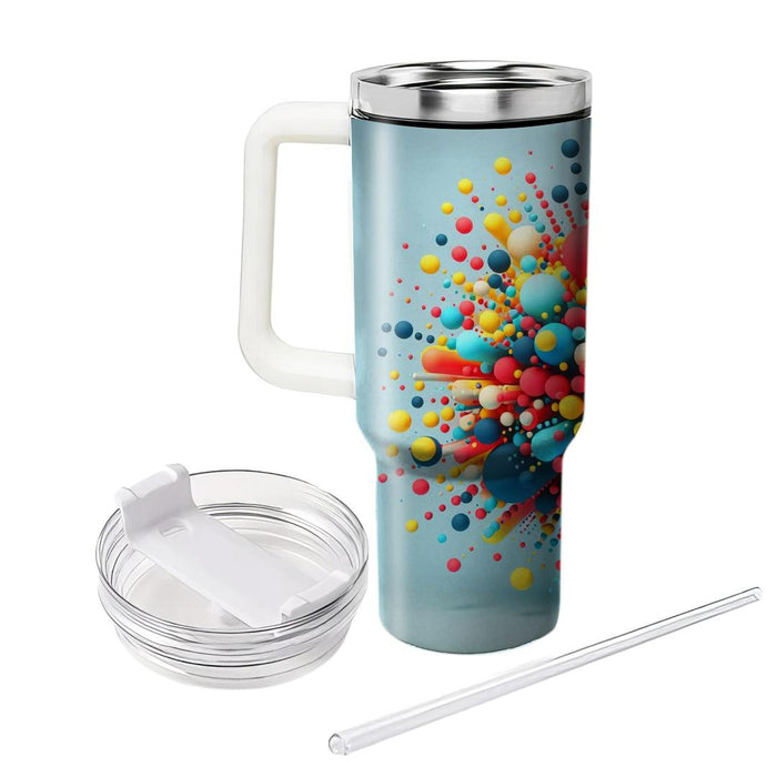 Whimsical Polka Dot Explosion  Unique Tumblers