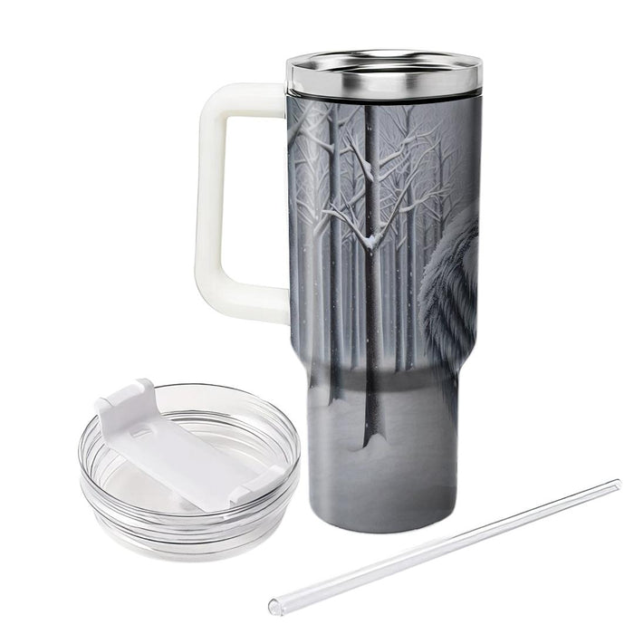 Winter Wolf Wilderness  Personalized Tumblers