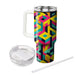 Abstract Geometric Blocks Pattern  Insulated Tumblers