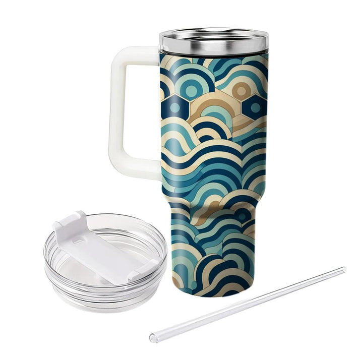 Abstract Hexagon Waves  Custom Tumblers