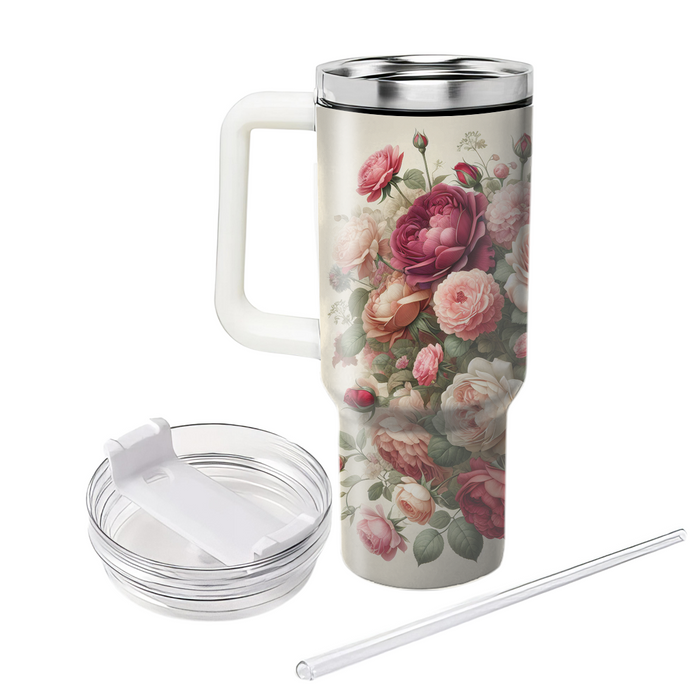 Vintage Rose Elegance  Custom Tumblers