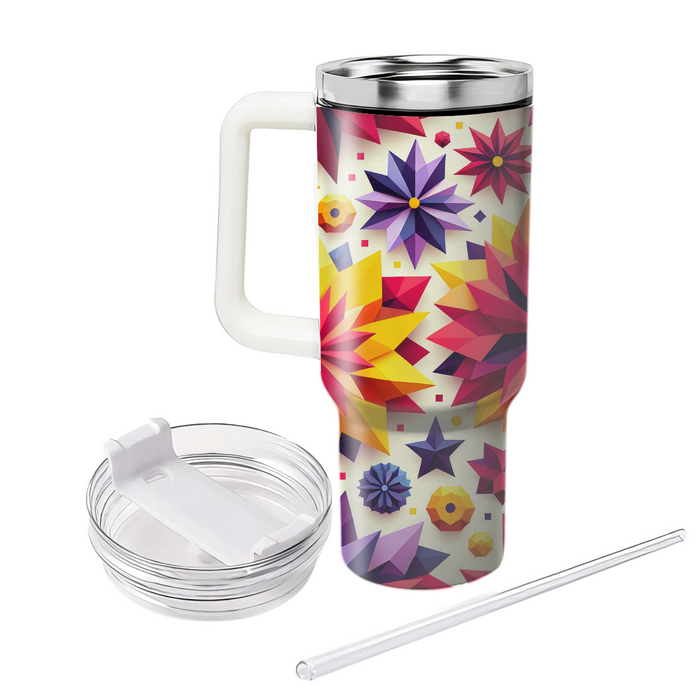 Polygonal Flower Burst  Tumbler Cups