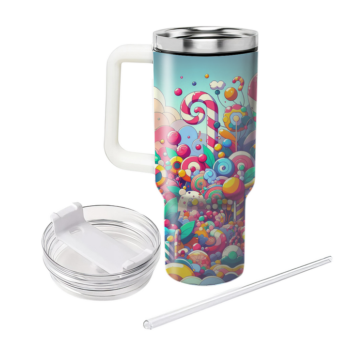 Vibrant Candy Land Tumblers With Lids