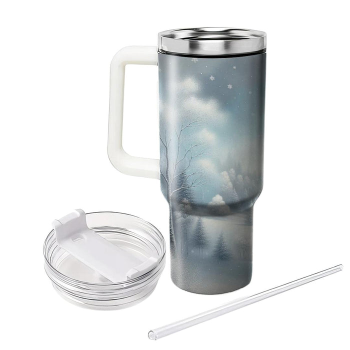 Winter Frosted Landscape  Travel Tumblers