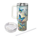 Vibrant Garden Butterfly  Tumblers With Lids