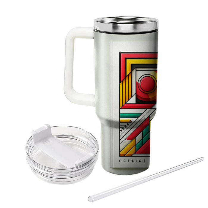 Bold Retro Color Blocks  Travel Tumblers