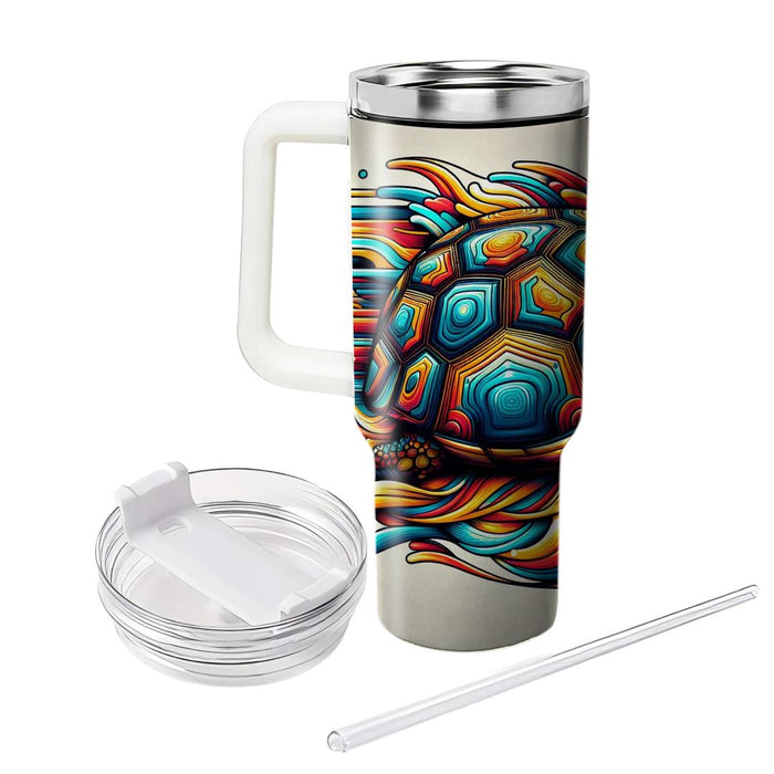 Funky Retro Tortoise  Travel Tumblers