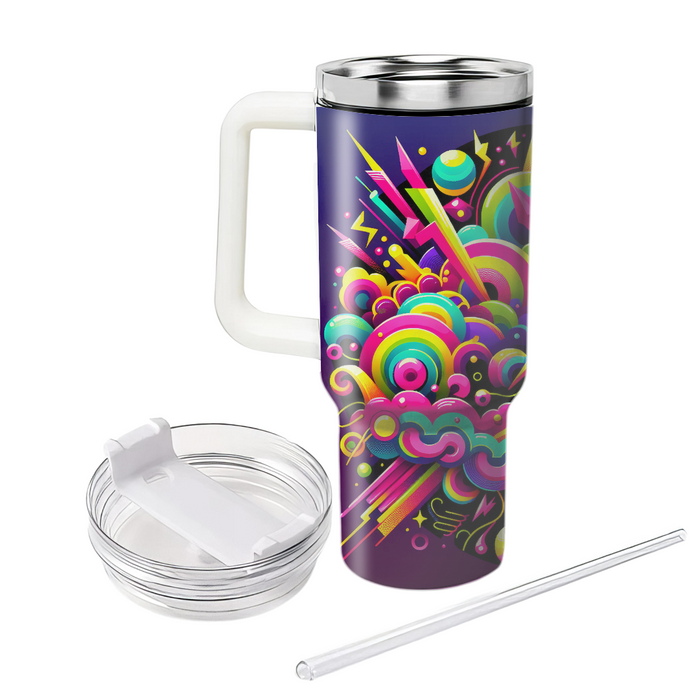 Funky 80s Color Splash Insulated Tumblers