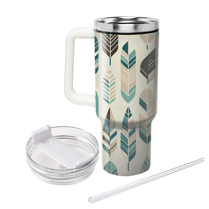 Artistic Feather Pattern  Insulated Tumblers