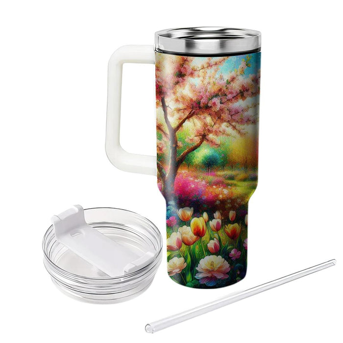 Springtime Garden Flourish  Decorative Tumblers