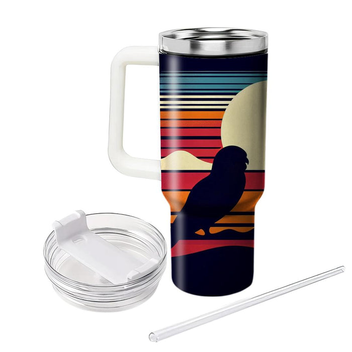 Retro Owl Horizon  Unique Tumblers