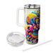 Vibrant Abstract Shapes  Tumblers With Lids