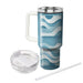 Trendy Wave Lines  Personalized Tumblers