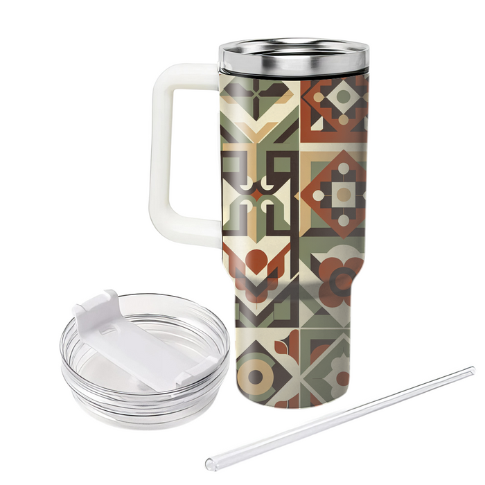 Retro Floral Tapestry  Insulated Tumblers