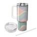 Wavy Stripe Pattern Tumbler Cups