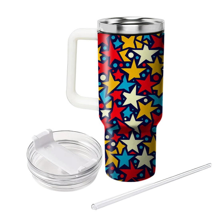 Vibrant Mosaic Star Pattern  Custom Tumblers