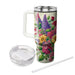 Vibrant Floral Harmony  Tumblers With Lids