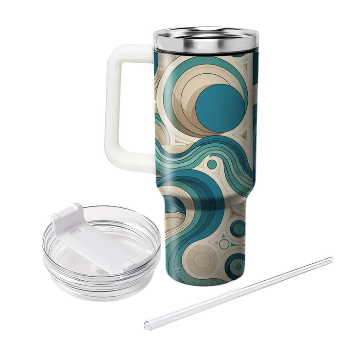 Waves And Circles Fusion  Tumblers For Gifts