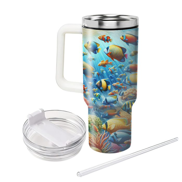 Vibrant Tropical Fish  Tumbler Cups