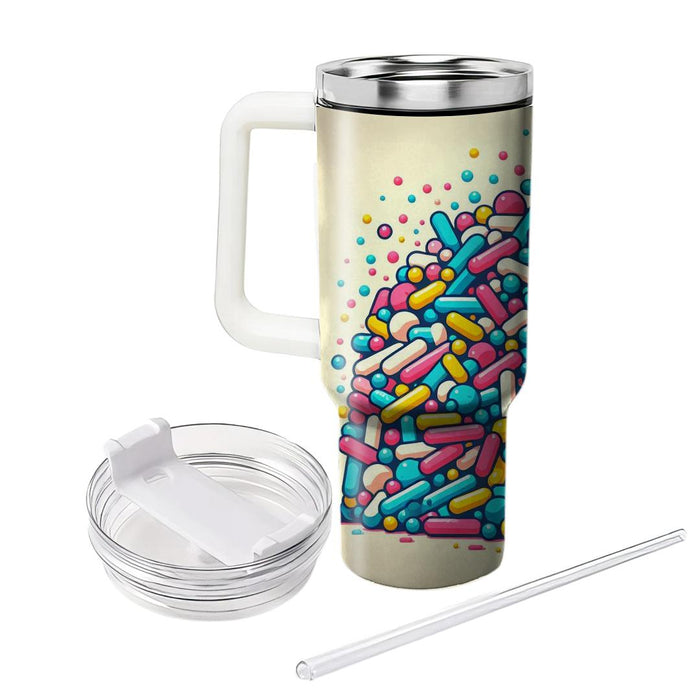 Vibrant Retro Sprinkles  Custom Tumblers