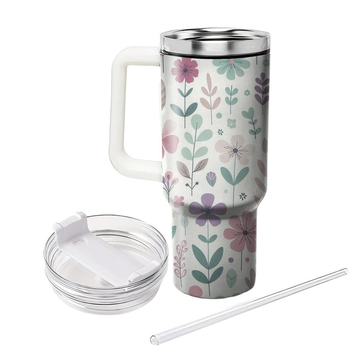 Whimsical Watercolor Flowers  Decorative Tumblers