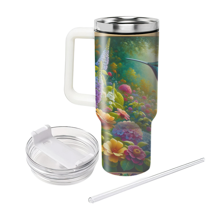 Vibrant Hummingbird Harmony  Personalized Tumblers