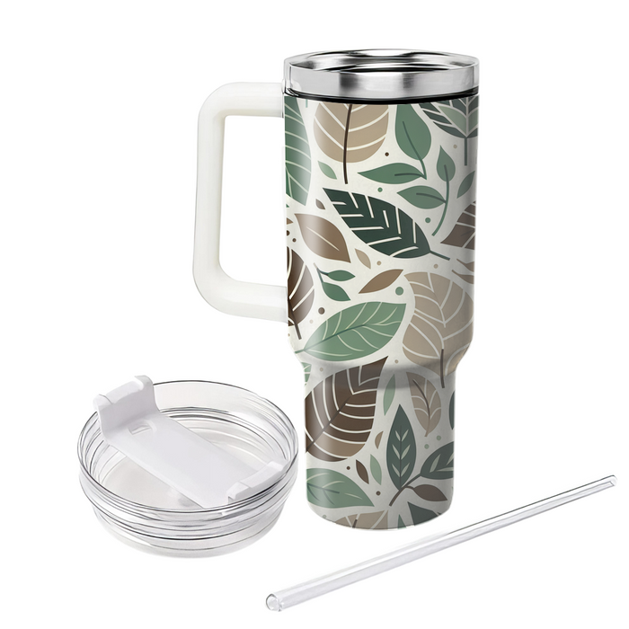 Stylized Leaf Motifs Decorative Tumblers