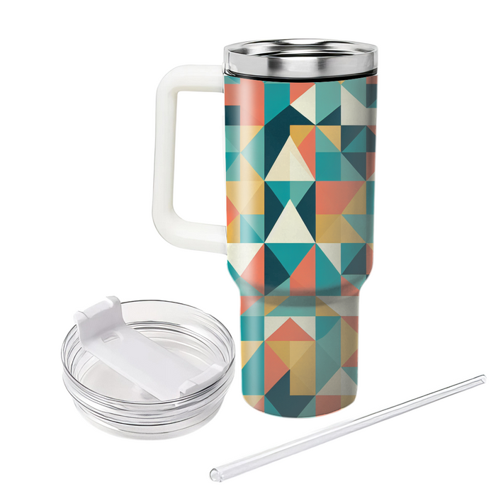 Geometric Triangular Mosaic Custom Tumblers