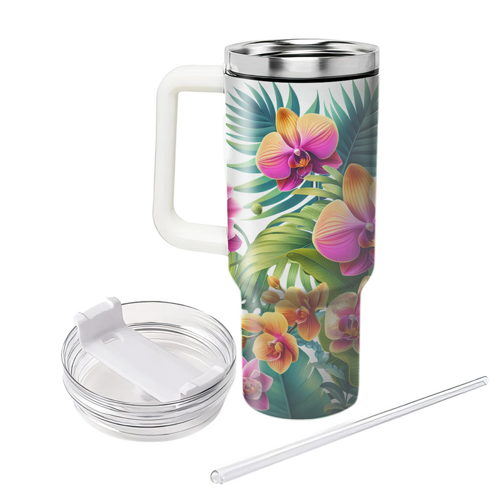 Tropical Orchid Delight  Tumblers With Lids